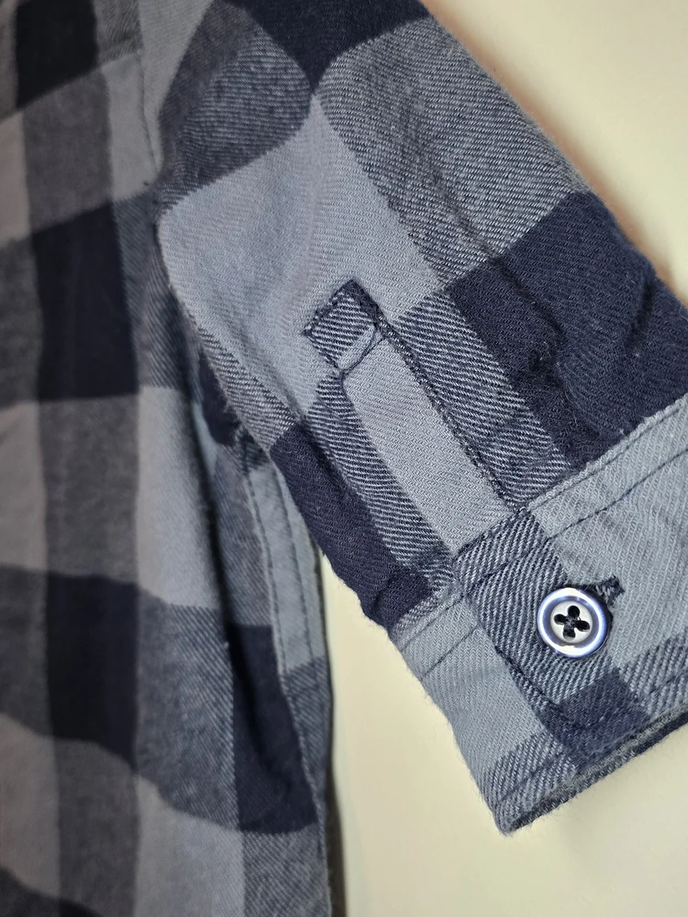 GAP Navy and Gray Plaid Button Romper Fully Lined Extra Soft Fall Style
